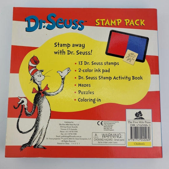 Dr. Seuss Stamp Back Children's Activity Book Hardcover - Picture 3 of 16